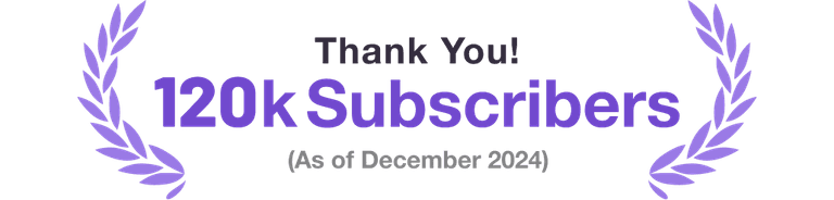 Thank You! 12k Subscribers (As of December 2024)