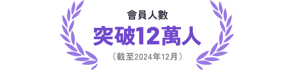 會員人數 突破12萬人(截至2024年12月)