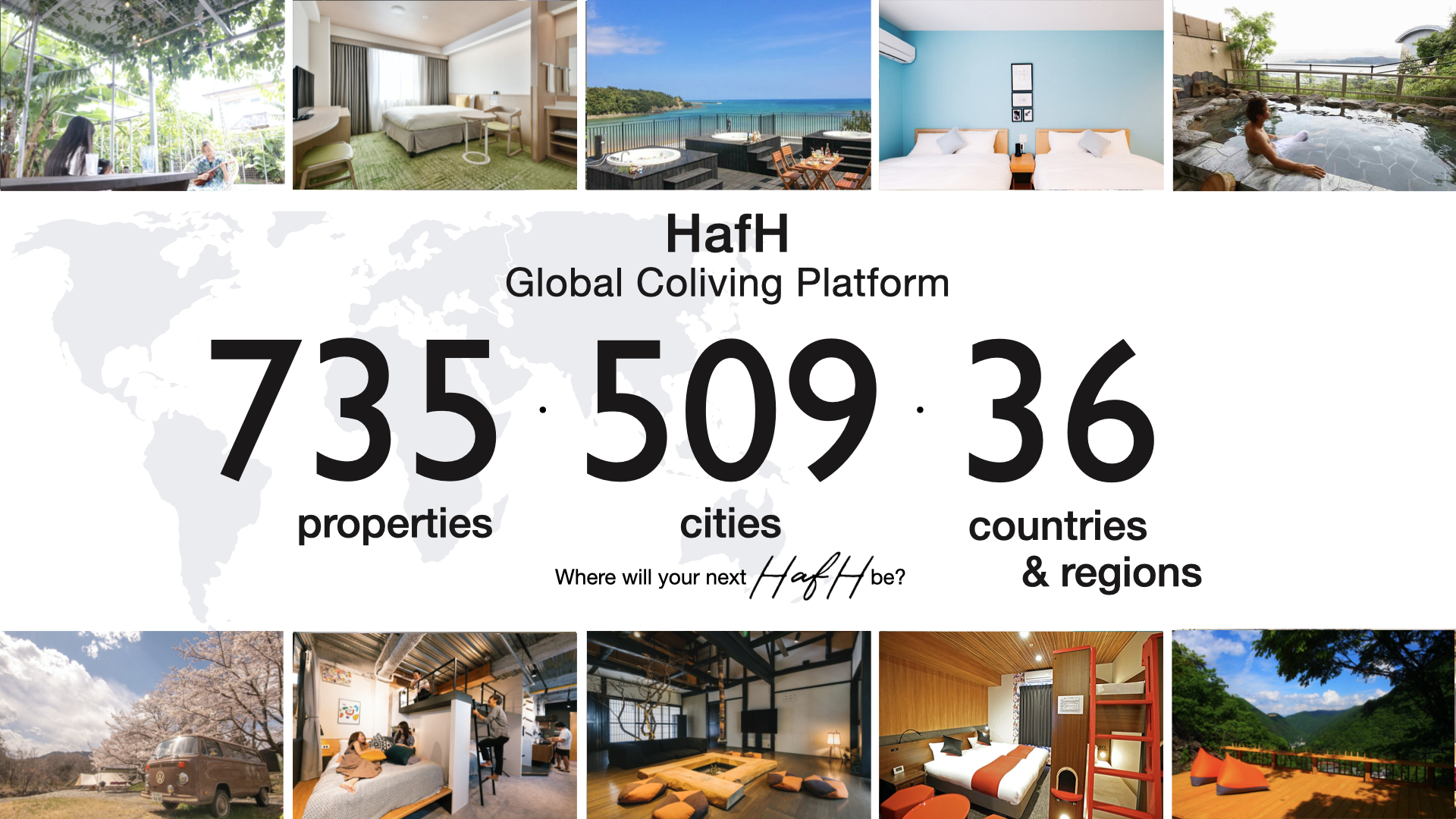 HafH is now available in over 500 cities worldwide!(March 2021)